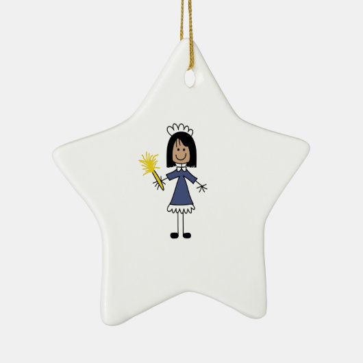 STICK MAID KERAMIK ORNAMENT (Rechts)