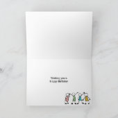 Stick Man Birthday Party Karte (Innenseite)