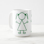 Stick Man Kids Tasse (Vorderseite Links)