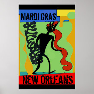 Stick Man Mardi Gras, Text bearbeiten Poster