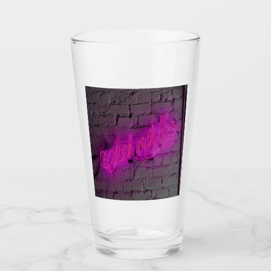 Stick mit Me Pink Neon Sign Glas (Vorderseite)