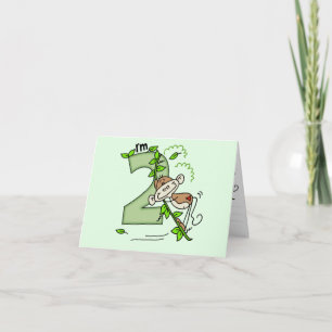 Stick Monkey Swing 2. Geburtstag Einladung
