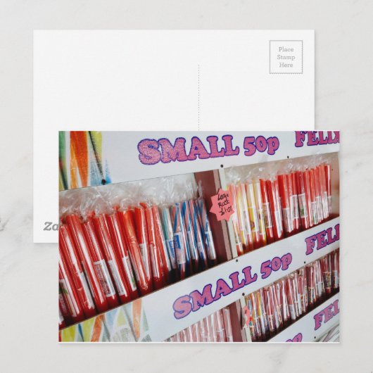 Stick o' Rock Postkarte (Vorne/Hinten)