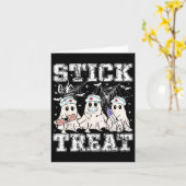 Stick oder Leckerei Ghost Phlebotomy Tech Nurse Ha Karte (Gelbe Blume)