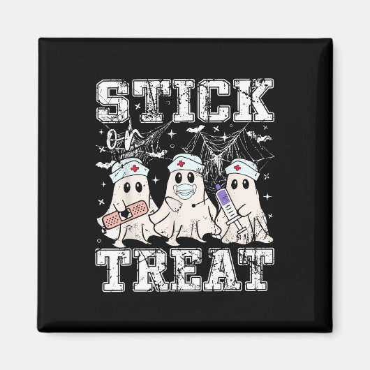 Stick oder Leckerei Ghost Phlebotomy Tech Nurse Ha Magnet (Vorne)