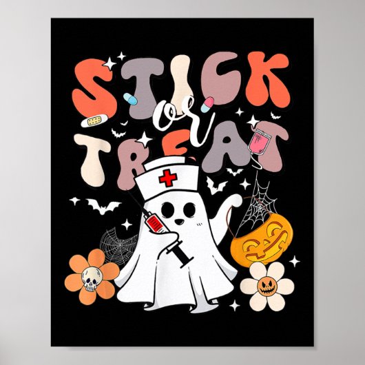 Stick oder Leckerei Halloween Ghost Nurse Crna Eme Poster (Vorne)