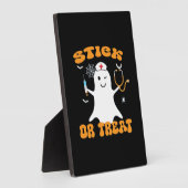 Stick oder Leckerei Nurse Funny Halloween Kostüm E Fotoplatte (Seite)