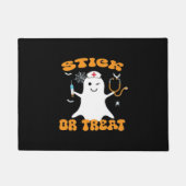Stick oder Leckerei Nurse Funny Halloween Kostüm E Fußmatte (Vorderseite)