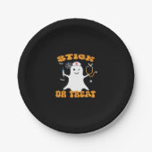 Stick oder Leckerei Nurse Funny Halloween Kostüm E Pappteller (Vorderseite)