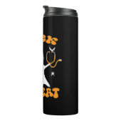 Stick oder Leckerei Nurse Funny Halloween Kostüm E Thermosbecher (Nach rechts gedreht)