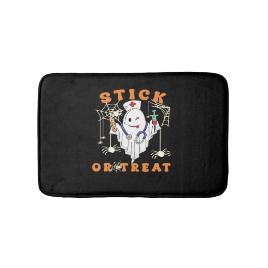 Stick oder Leckerei Nurse Spooky Nurse Kostüm Funn Badematte (Vorderseite)