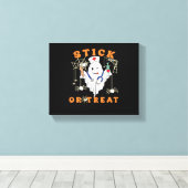 Stick oder Leckerei Nurse Spooky Nurse Kostüm Funn Leinwanddruck (Insitu (Holzboden))