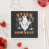 Stick oder Leckerei Nurse Spooky Nurse Kostüm Funn Serviette (Beispiel)