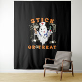 Stick oder Leckerei Nurse Spooky Nurse Kostüm Funn Wandteppich (Beispiel)