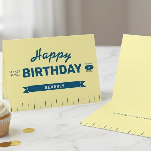 Stick of Butter Personalized Yellow Fun Birthday Karte