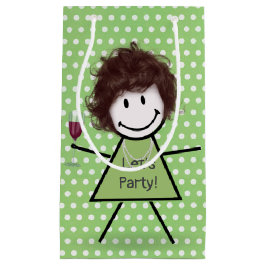 Stick Party Girl on Polka Dots Kleine Geschenktüte