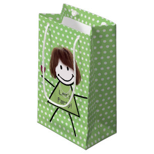 Stick Party Girl on Polka Dots Kleine Geschenktüte