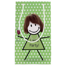 Stick Party Girl on Polka Dots Kleine Geschenktüte