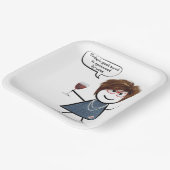 Stick Party Girl with Red Wine Pappteller (Gewinkelt)