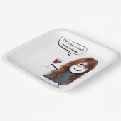 Stick Party Girl with Red Wine Pappteller (Gewinkelt)