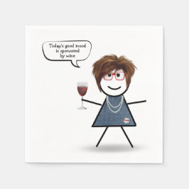 Stick Party Girl with Red Wine Serviette