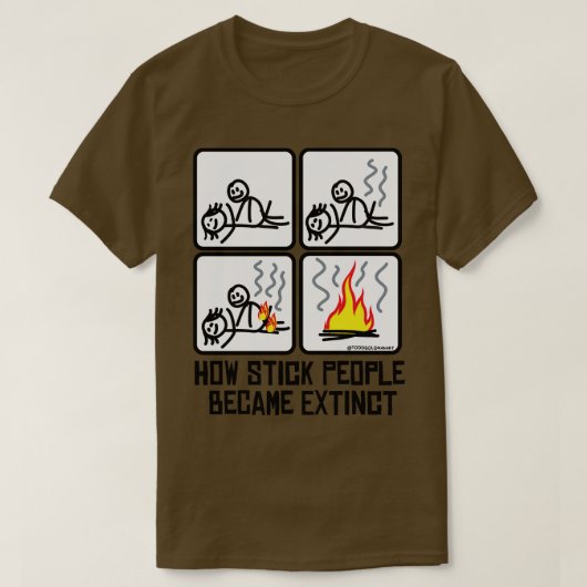 STICK PERSONEN EXTINCT T-Shirt (Design vorne)