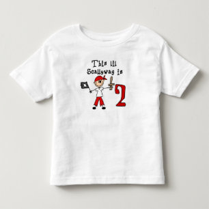 Stick Pirate 2. Geburtstag Kleinkind T-shirt