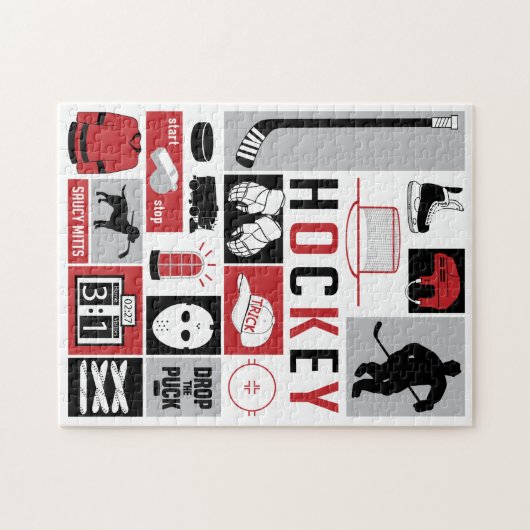 Stick-Puffer für Red Hockey Elements Puzzle (Horizontal)