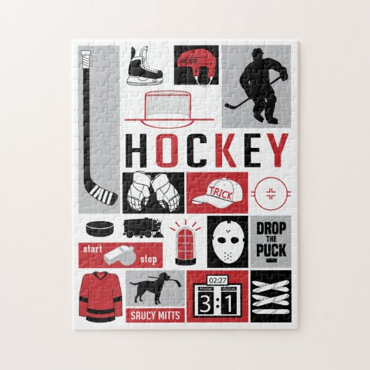Stick-Puffer für Red Hockey Elements Puzzle (Vertikal)