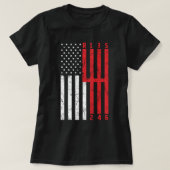 Stick Shift American Flag 6 Speed Ford musang CT T-Shirt (Design vorne)