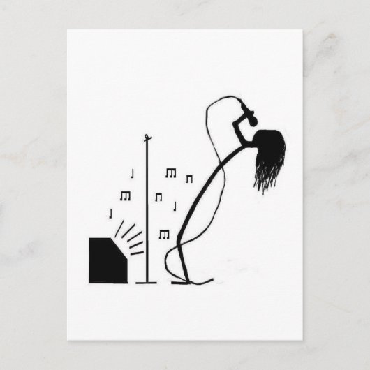 Stick Singer Postkarte (Vorderseite)