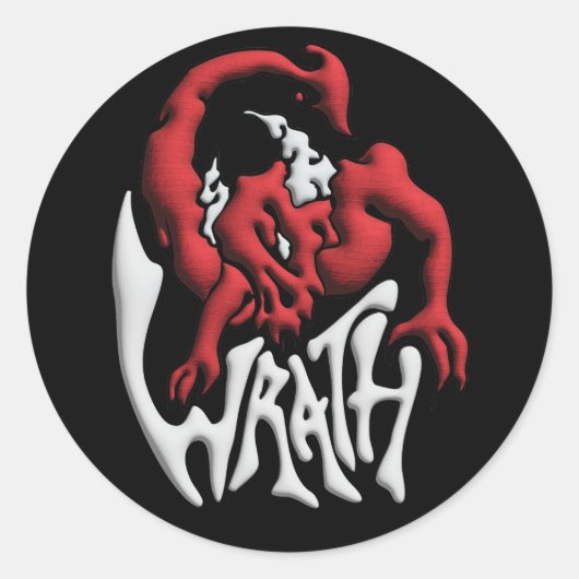 Stick to your Sin Wrath Runder Aufkleber (Vorderseite)