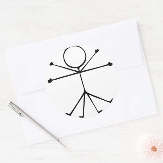 Stick Vitruvian Man Sticker (Umschlag)