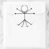 Stick Vitruvian Man Sticker (Tasche)