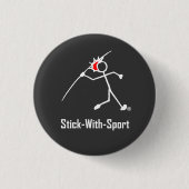 Stick with Sport Javelin Stickman Red Dark Button (Vorderseite)