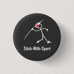 Stick with Sport Javelin Stickman Red Dark Button