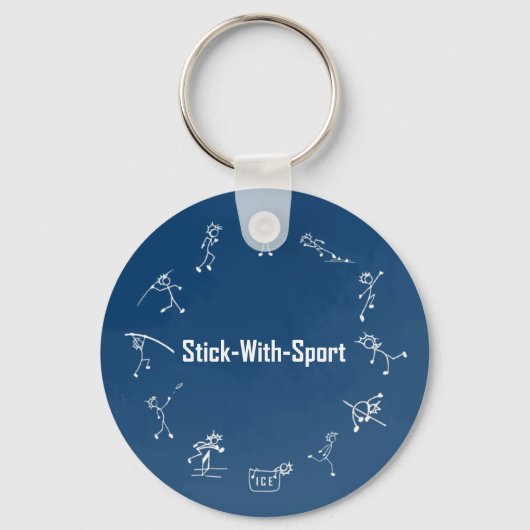 "Stick with Sport" und "Field Keyring Navy" Schlüsselanhänger (Vorderseite)