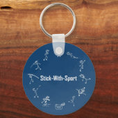 "Stick with Sport" und "Field Keyring Navy" Schlüsselanhänger (Vorderseite)