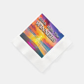 Stick With The Winners Recovery Slogan Sunrise Serviette (Ecke)