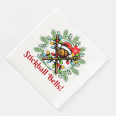 Stickball WeihhHat Xmas Serviette (Ecke)