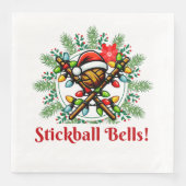 Stickball WeihhHat Xmas Serviette (Vorderseite)