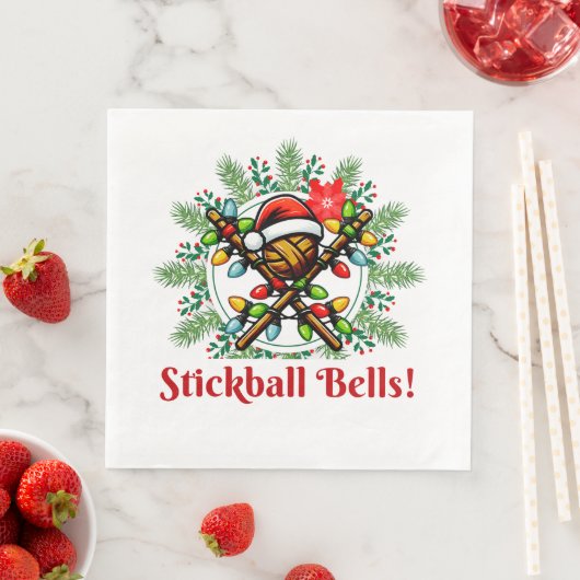 Stickball WeihhHat Xmas Serviette (Beispiel)