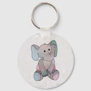 Stickbild Elefant Schlüsselanhänger