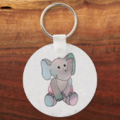 Stickbild Elefant Schlüsselanhänger (Vorderseite)