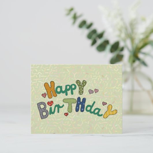 Stickbild Postkarte (Stehend Vorderseite)