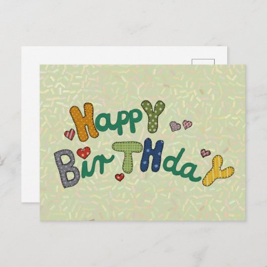 Stickbild Postkarte (Vorne/Hinten)