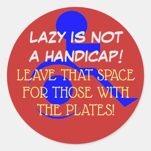 STICKEN SIE DIESE BOTSCHAFT, WO SIE GEHÖRT! RUNDER AUFKLEBER (Vorderseite)