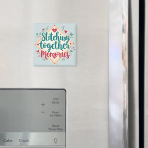 Sticken von Erinnerungen Stickerei Kunst Magnet