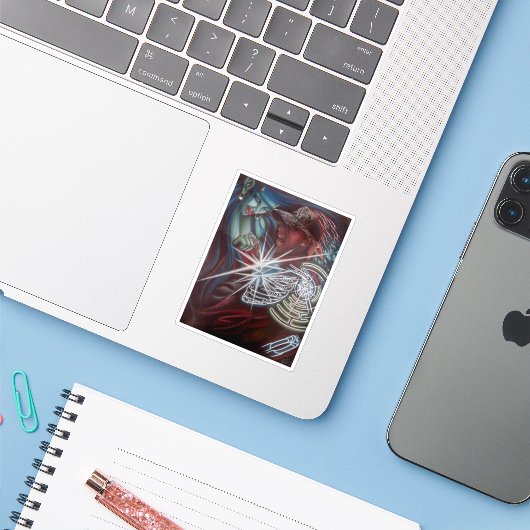 Sticker (Laptop mit iPhone)