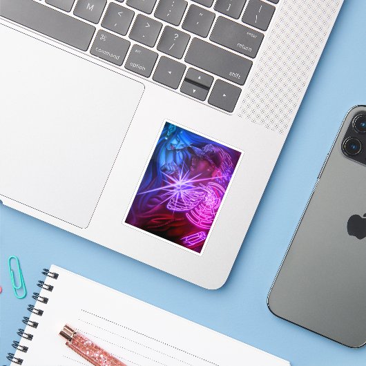 Sticker (Laptop mit iPhone)